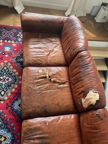 Comment changer le cuir d'un salon complet Knoll sur Paris ?