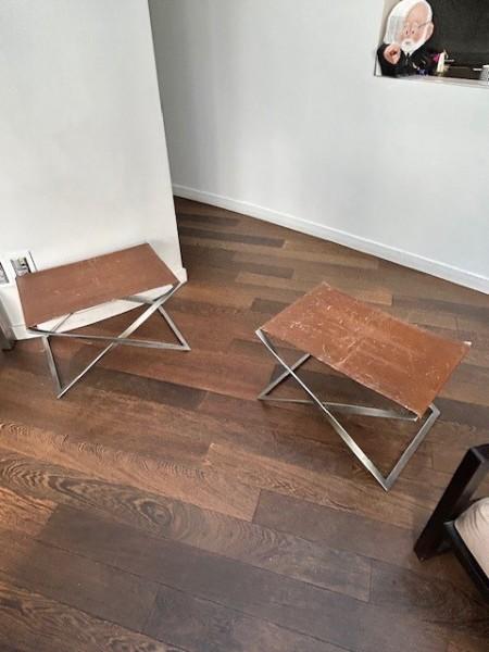 Comment rénover le cuir de tabourets pliants PK91 de 1961 ?