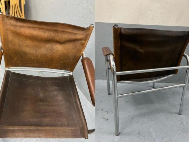 Rénovation de fauteuils Klinte en cuir de 1980 à Saint-Denis